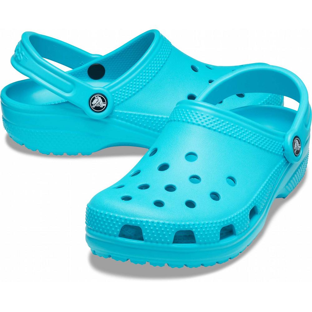 Turquoise Men's Crocs Classic Clog Sandals Shoes | NZ 0689DFMN